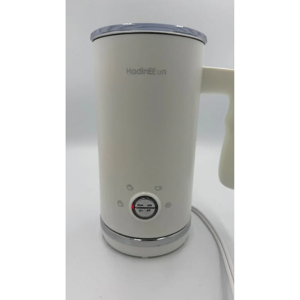 HadinEEon Milk Frother Steamer 4-in-1 White Electric Foam Maker Tested